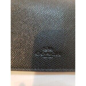 Coach RARE leather checkbook cover holder wallet BLACK